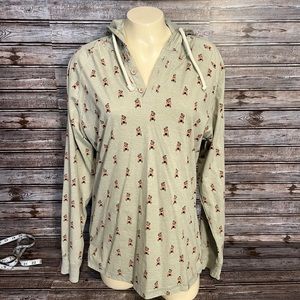 Alpha Beta Bulldog Tee Hoodie Large LG